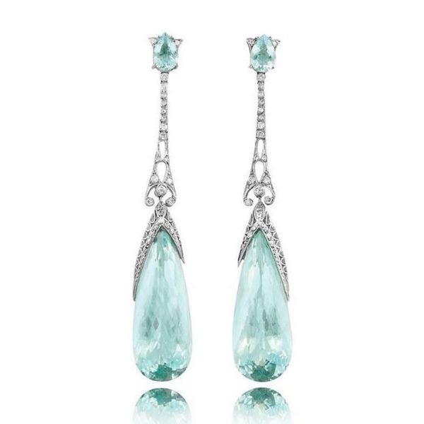 dangle & chandelier vintage long pendientes water drop rhinestones earrings for women fashion sky blue crystal earring wedding jewelry, Silver
dangle & chandelier vintage long pendientes water drop rhinestones earrings for women fashion sky blue crystal earring wedding jewelry, Silver