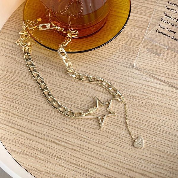 chains 2021 fashion brand jewelry elegant crystal star pendant&necklaces for women delicate zirconia heart charm choker necklaces, Silver 
chains 2021 fashion brand jewelry elegant crystal star pendant&necklaces for women delicate zirconia heart charm choker necklaces, Silver