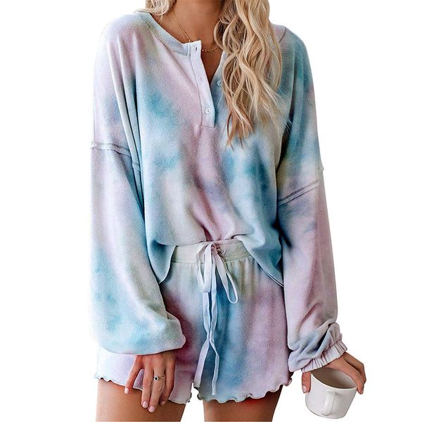 women long sleeve printed clothes tie-dyed clothes casual cotton clothes and shorts summer autumn 2 piece set 210422, Black;gray
women long sleeve printed clothes tie-dyed clothes casual cotton clothes and shorts summer autumn 2 piece set 210422, Black;gray