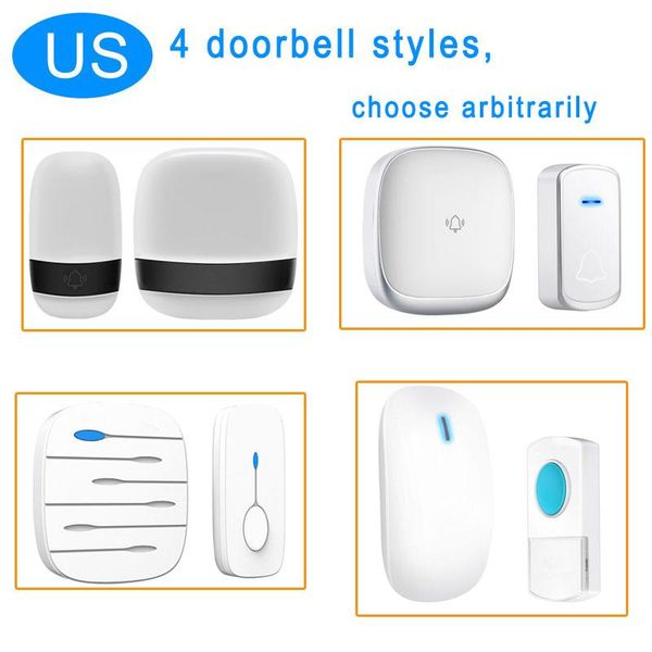 doorbells smart led wireless chime door bell 38tunes music transmitter + receiver remote control ac rainproof us
doorbells smart led wireless chime door bell 38tunes music transmitter + receiver remote control ac rainproof us