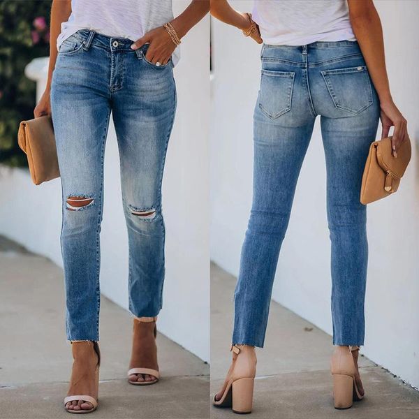 women's jeans slim-fit stretch cropped trousers 2021 autumn small feet pants eight-point high waist slim, Blue
women's jeans slim-fit stretch cropped trousers 2021 autumn small feet pants eight-point high waist slim, Blue