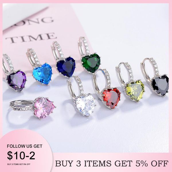 hoop & huggie fashion statement 9 color cute romantic 925 sterling silver crystal love heart stud earrings for women wedding earring, Golden;silver
hoop & huggie fashion statement 9 color cute romantic 925 sterling silver crystal love heart stud earrings for women wedding earring, Golden;silver