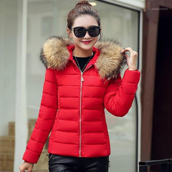 women's down & parkas short thick coat parker winter jacket ladies cotton m-6xl large size fur collar slim fit, Black
women's down & parkas short thick coat parker winter jacket ladies cotton m-6xl large size fur collar slim fit, Black