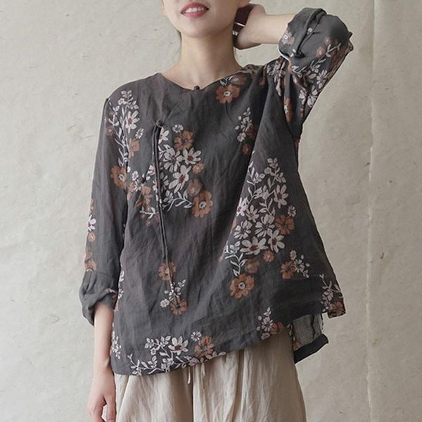 women's blouses & shirts johnature 2021 autumn cotton linen retro print o-neck button long sleeve shirt loose comfortable all-match wom, White
women's blouses & shirts johnature 2021 autumn cotton linen retro print o-neck button long sleeve shirt loose comfortable all-match wom, White