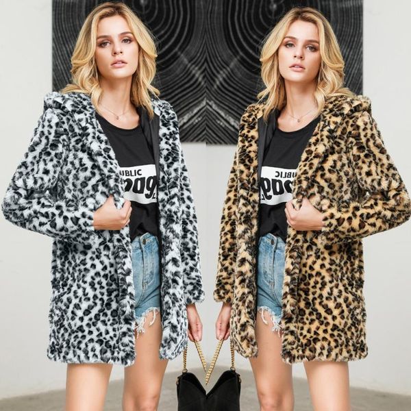 women's fur & faux mandylandy winter fleece leopard print hooded coat hoodies ladies casual fashion long sleeve loose jacket outwear, Black
women's fur & faux mandylandy winter fleece leopard print hooded coat hoodies ladies casual fashion long sleeve loose jacket outwear, Black