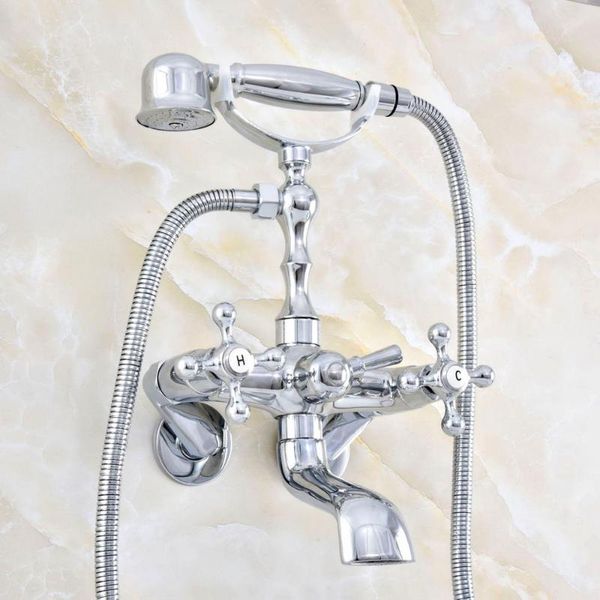 silver polished chrome brass wall mounted dual cross handles clawfoot bathtub faucet handshower - adjusts from 3-3/8" aqg417 bathroom s
silver polished chrome brass wall mounted dual cross handles clawfoot bathtub faucet handshower - adjusts from 3-3/8" aqg417 bathroom s