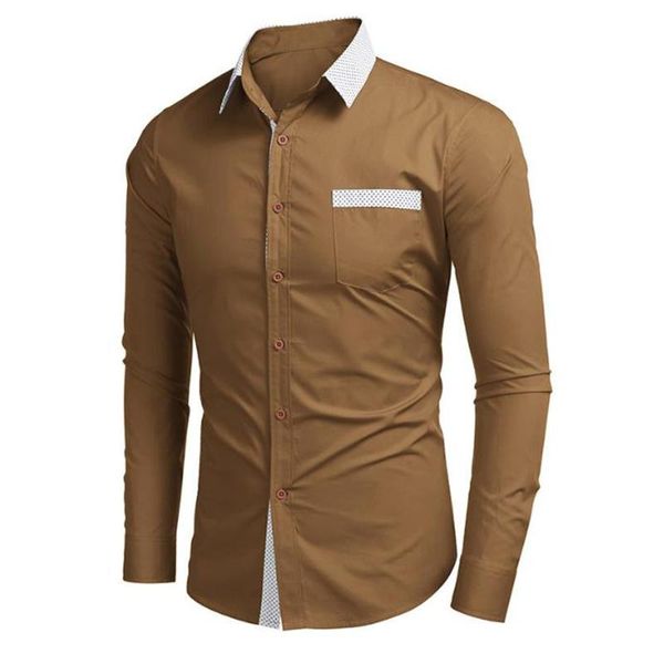 men's casual shirts 4 colors men long sleeve shirt with color block male dot print pocket design skinny fit spring clothing usa size s, White;black
men's casual shirts 4 colors men long sleeve shirt with color block male dot print pocket design skinny fit spring clothing usa size s, White;black