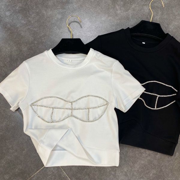 spring arrivals solid color round collar diamands short open navel high street style shirt mz329 210525, White
spring arrivals solid color round collar diamands short open navel high street style shirt mz329 210525, White