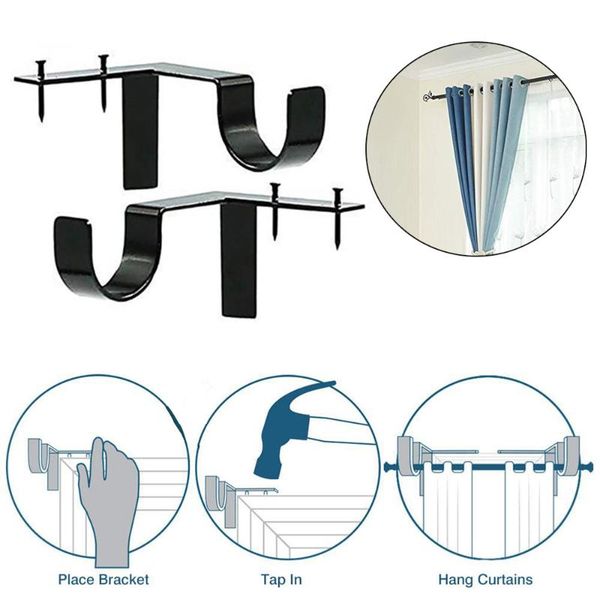 hooks & rails 2pcs/set rod brackets creative curtain roman bracket for household universal hook home accessories
hooks & rails 2pcs/set rod brackets creative curtain roman bracket for household universal hook home accessories