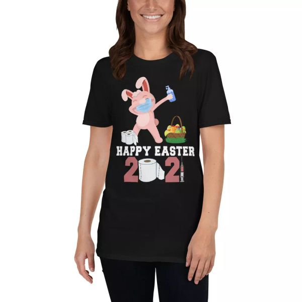 happy easter funny dabbing rabbit face covering easter day quarantine t-shirt, White;black
happy easter funny dabbing rabbit face covering easter day quarantine t-shirt, White;black