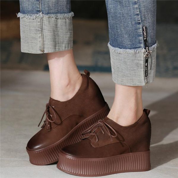 boots fashion sneakers women lace up genuine leather wedges high heel ankle female round toe chunky platform pumps casual shoes, Black
boots fashion sneakers women lace up genuine leather wedges high heel ankle female round toe chunky platform pumps casual shoes, Black