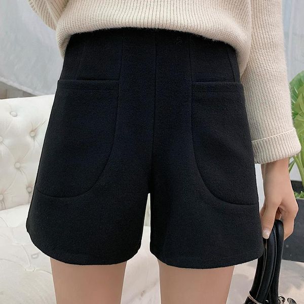 women's shorts actual wool female spring women type high waist and slim winter cloth outside bottom boots trousers, White;black
women's shorts actual wool female spring women type high waist and slim winter cloth outside bottom boots trousers, White;black