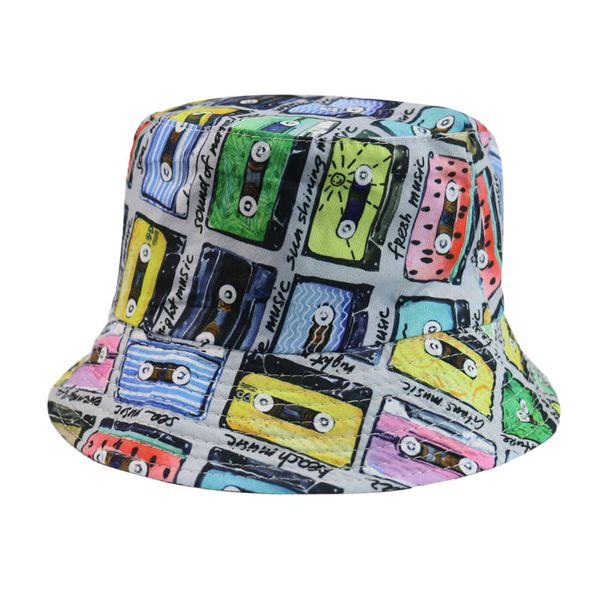harajuku style street tape printed fisherman's versatile sunshade basin hat can be worn on both sides, Yellow
harajuku style street tape printed fisherman's versatile sunshade basin hat can be worn on both sides, Yellow
