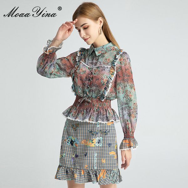 fashion set spring women's turn-down collar long sleeve lace ruffles blouses +plaid print skirt two-piece set 210524, White
fashion set spring women's turn-down collar long sleeve lace ruffles blouses +plaid print skirt two-piece set 210524, White