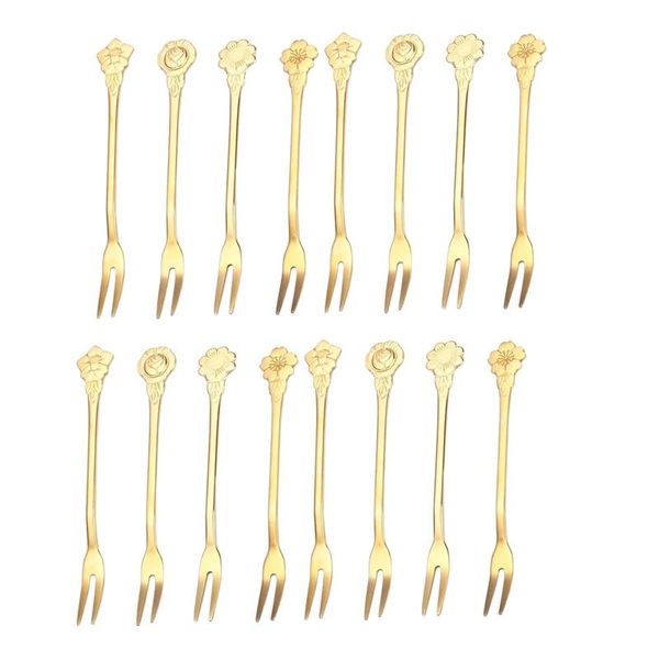 16pcs 5.3 inch flower stainless steel fruit forks dessert cake salad cocktail fork two prong dinner baking & pastry tools
16pcs 5.3 inch flower stainless steel fruit forks dessert cake salad cocktail fork two prong dinner baking & pastry tools