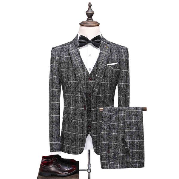 men's suits & blazers autumn jackets and pants , double-checked slim male suit, korean style, three pieces, formal man's dress, we, White;black
men's suits & blazers autumn jackets and pants , double-checked slim male suit, korean style, three pieces, formal man's dress, we, White;black