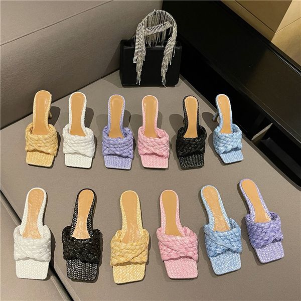 eilyken 2021 new summer design weave square toe heels slippers gladiator beach womens sandal slides shoes dadesdgsgshg, Black
eilyken 2021 new summer design weave square toe heels slippers gladiator beach womens sandal slides shoes dadesdgsgshg, Black