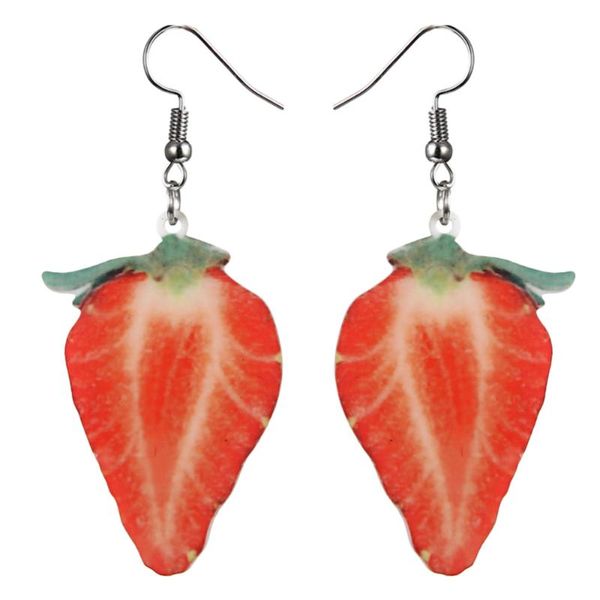 pair of creative fruit shaped earrings fashion ear dangle delicate dangler jewelry red (strawberry) & chandelier, Silver
pair of creative fruit shaped earrings fashion ear dangle delicate dangler jewelry red (strawberry) & chandelier, Silver