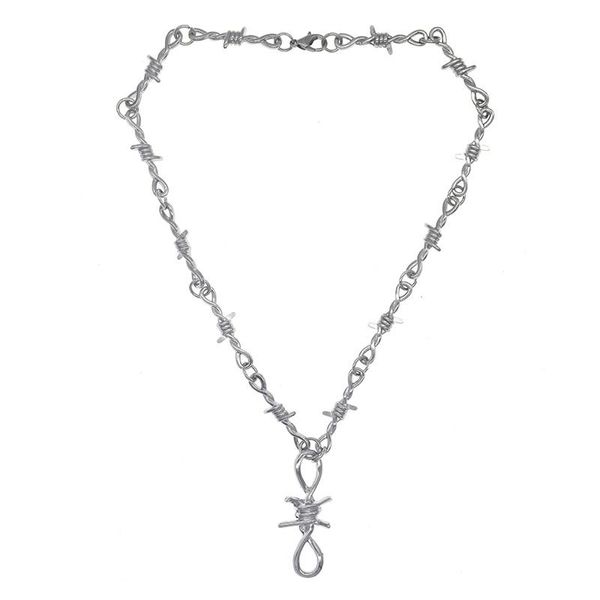 streetwear trendy choker necklaces cool thorns iron padlock pendant necklace punk hip hop party jewelry accessories chains, Silver
streetwear trendy choker necklaces cool thorns iron padlock pendant necklace punk hip hop party jewelry accessories chains, Silver