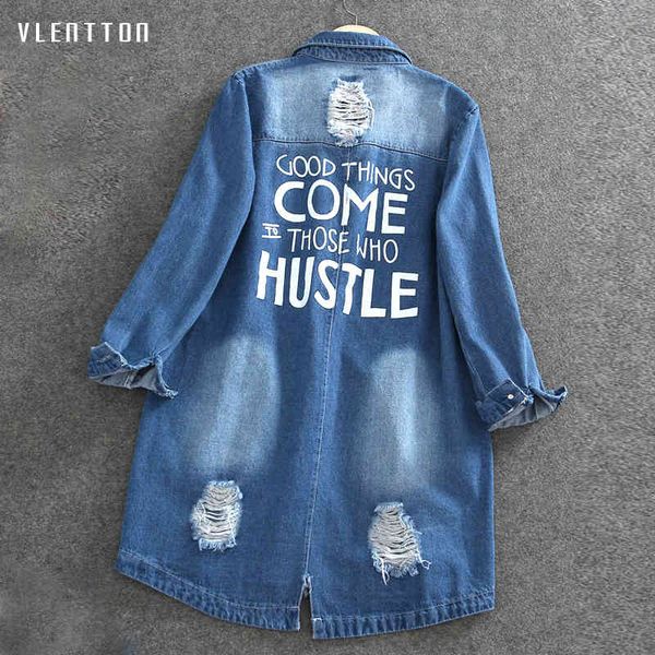women's fur & faux plus size 9xl autumn long denim jacket coat hole letter oversize casual loose jeans jackets female outwear wind, Black
women's fur & faux plus size 9xl autumn long denim jacket coat hole letter oversize casual loose jeans jackets female outwear wind, Black