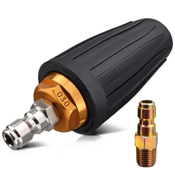 car washer turbo nozzle 3000psi, rotating pressure washer,3.0 orifice,with 2pcs 1/4 inch quick connect plug for garden cleaning
car washer turbo nozzle 3000psi, rotating pressure washer,3.0 orifice,with 2pcs 1/4 inch quick connect plug for garden cleaning