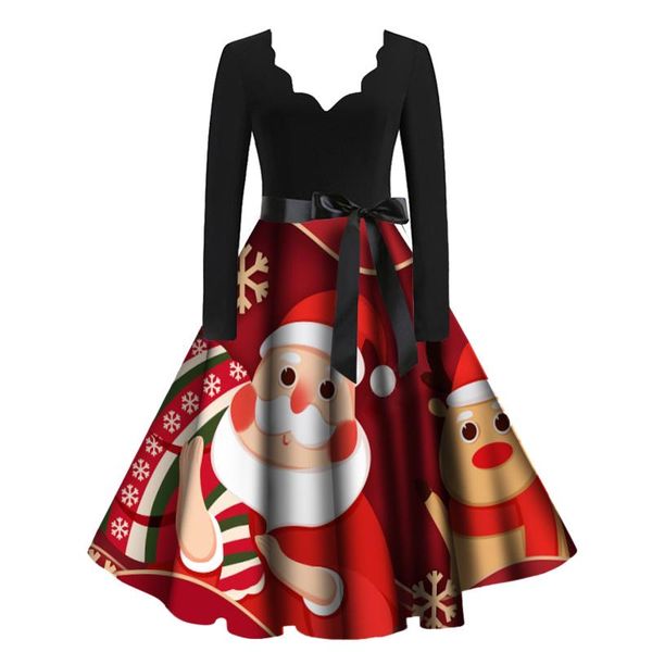 women christmas dress vintage long sleeve dresses 1950s housewife party autumn bodycon casual, Black;gray
women christmas dress vintage long sleeve dresses 1950s housewife party autumn bodycon casual, Black;gray