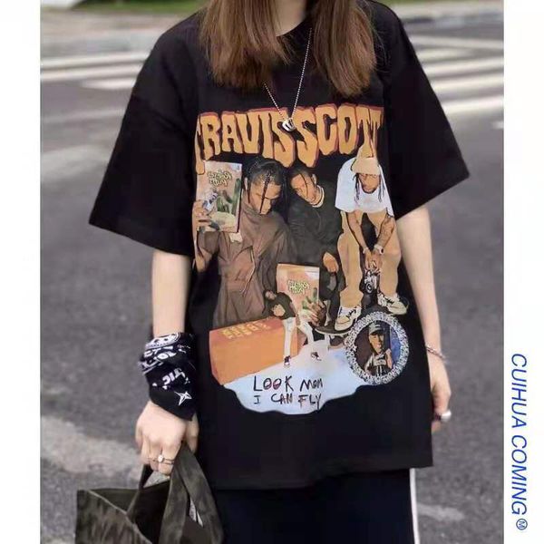 half sleeve 2021 new design feeling loose american t-shirt women's summer short sleeve high street top, Gray;blue
half sleeve 2021 new design feeling loose american t-shirt women's summer short sleeve high street top, Gray;blue