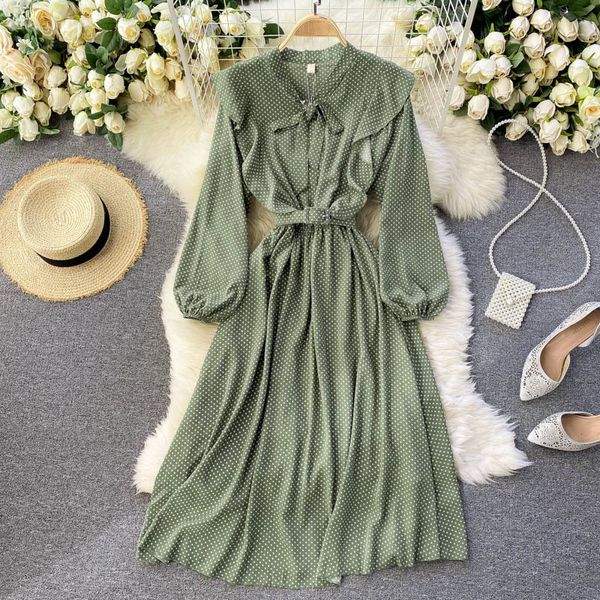 dress croysier spring women clothing es office lady elegant casual long sleeve ruffle polka dot chiffon midi with belt bkoa, Black;gray
dress croysier spring women clothing es office lady elegant casual long sleeve ruffle polka dot chiffon midi with belt bkoa, Black;gray