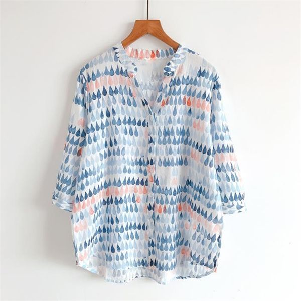 summer arts style women 3/4 sleeve loose print shirts blouse cotton linen vintage v-neck femme blusas s945 210512, White
summer arts style women 3/4 sleeve loose print shirts blouse cotton linen vintage v-neck femme blusas s945 210512, White