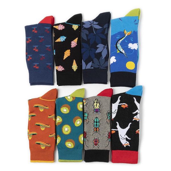 men's socks spring and autumn long tube personality trend combed cotton couple fruit animal ice cream cat hat kiwi, Black
men's socks spring and autumn long tube personality trend combed cotton couple fruit animal ice cream cat hat kiwi, Black