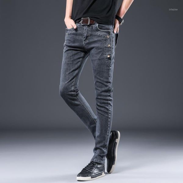 men's jeans 2021 men pure color cotton vintage wash hip hop pencil pants skinny stretch casual work trousers haren, Blue
men's jeans 2021 men pure color cotton vintage wash hip hop pencil pants skinny stretch casual work trousers haren, Blue