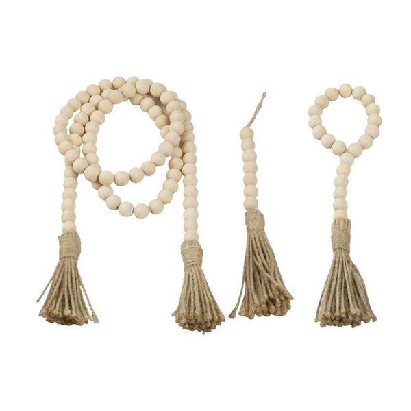 3pcs farmhouse beads wooden tassel string decor home rope decoration decorative objects & figurines 
3pcs farmhouse beads wooden tassel string decor home rope decoration decorative objects & figurines