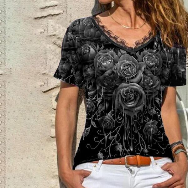 women's blouses & shirts summer women plus size v neck lace fashion vintage printed slim blouse casual short sleeve pullover stree, White
women's blouses & shirts summer women plus size v neck lace fashion vintage printed slim blouse casual short sleeve pullover stree, White