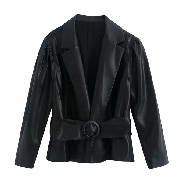 women's jackets vintage woman black leather sashes short tide spring fashion ladie puff sleeve coats female cool v neck pu outwear, Black;brown
women's jackets vintage woman black leather sashes short tide spring fashion ladie puff sleeve coats female cool v neck pu outwear, Black;brown