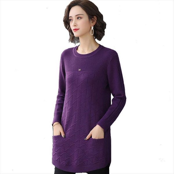 autumn winter women knit sweater pullover mid length solid long sleeve loose bottoming shirt female plus size t326, White;black
autumn winter women knit sweater pullover mid length solid long sleeve loose bottoming shirt female plus size t326, White;black