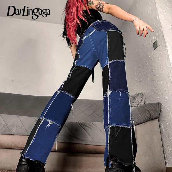 darlingaga streetwear tassel patchwork jeans women vintage clothes denim trousers y2k high waist pants contrast color pantalones women', Blue
darlingaga streetwear tassel patchwork jeans women vintage clothes denim trousers y2k high waist pants contrast color pantalones women', Blue