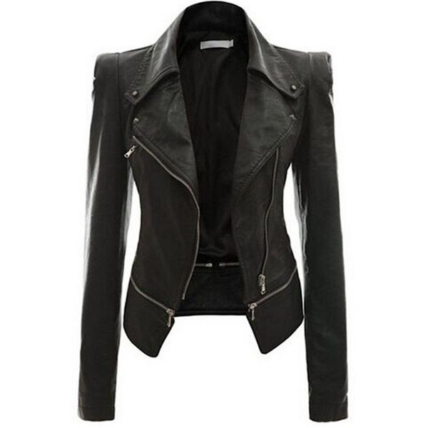 autumn and winter women's spring jacket clothing motorcycle leather coat zipper two-wear woman fashion 2021 female & faux, Black
autumn and winter women's spring jacket clothing motorcycle leather coat zipper two-wear woman fashion 2021 female & faux, Black