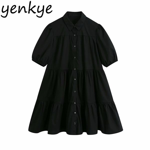 vintage black dress women turn-down collar short sleeve a-line big swing female casual plus size vestido 210514, Black;gray
vintage black dress women turn-down collar short sleeve a-line big swing female casual plus size vestido 210514, Black;gray