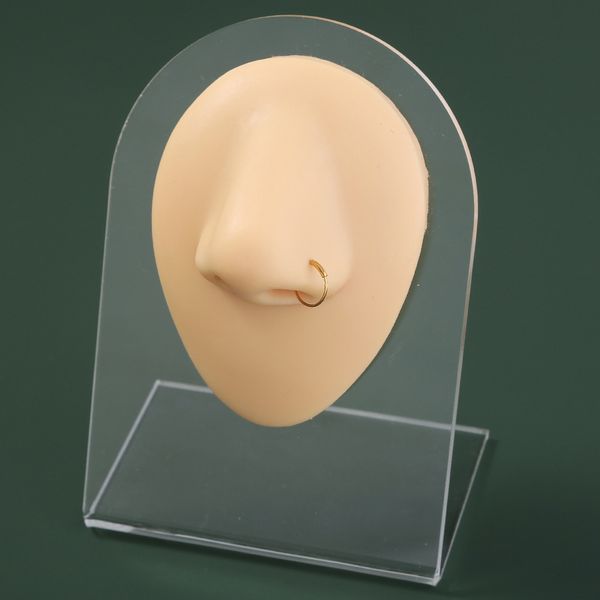 fashionable and simple design geometric non perforated stainless steel can open the circular puncture nose ring, Silver
fashionable and simple design geometric non perforated stainless steel can open the circular puncture nose ring, Silver