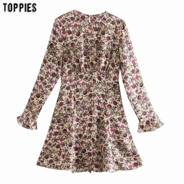 women floral printing mini dress flare sleeve slim elegant ladies vestidos 210421, Black;gray
women floral printing mini dress flare sleeve slim elegant ladies vestidos 210421, Black;gray