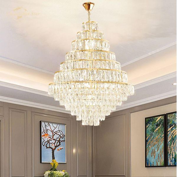 chandeliers luxury led large modern k9 crystal gold chrome metal tiers lamps lustre living room staircase el lights fixture
chandeliers luxury led large modern k9 crystal gold chrome metal tiers lamps lustre living room staircase el lights fixture