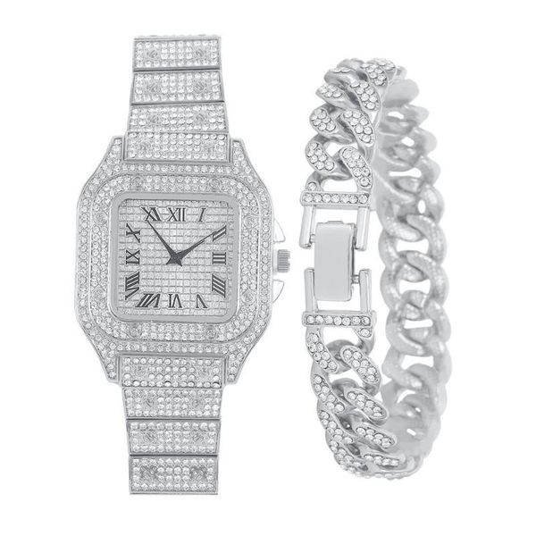 wristwatches luxury iced out watch bracelet for women mens big gold cuban chain hip hop jewelry set rhinestone men mi, Slivery;brown
wristwatches luxury iced out watch bracelet for women mens big gold cuban chain hip hop jewelry set rhinestone men mi, Slivery;brown