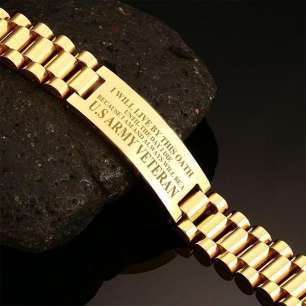 tennis men strap link chain bracelets i will live by this oath always be a u.s army veteran soldiers recollect accessory, Golden;silver
tennis men strap link chain bracelets i will live by this oath always be a u.s army veteran soldiers recollect accessory, Golden;silver