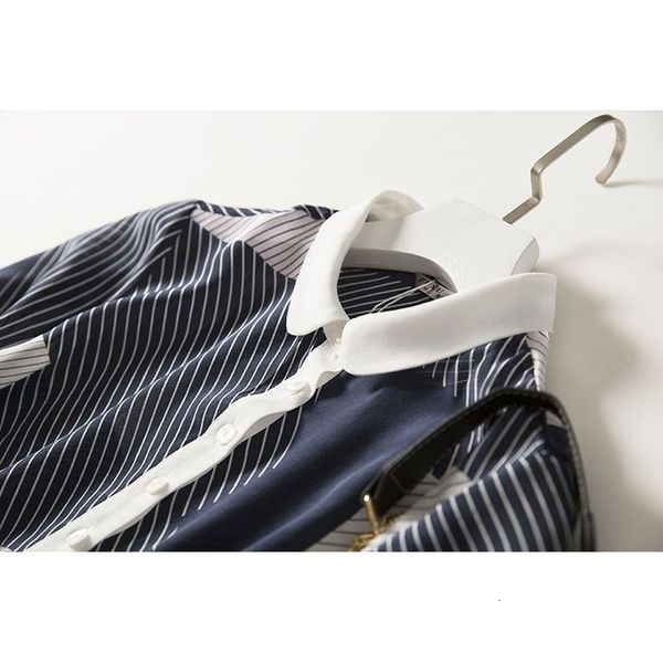dress exclusive price-performance high-rise mulberry contrasting color blue and white stripe polo collar silk women, Black;gray
dress exclusive price-performance high-rise mulberry contrasting color blue and white stripe polo collar silk women, Black;gray