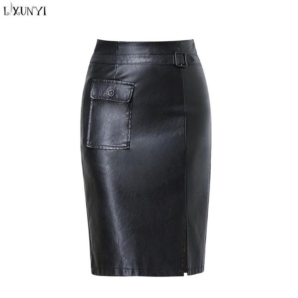 skirts lxunyi plus size pu leather skirt women slim slit faux office lady bodycon warm pencil female, Black
skirts lxunyi plus size pu leather skirt women slim slit faux office lady bodycon warm pencil female, Black