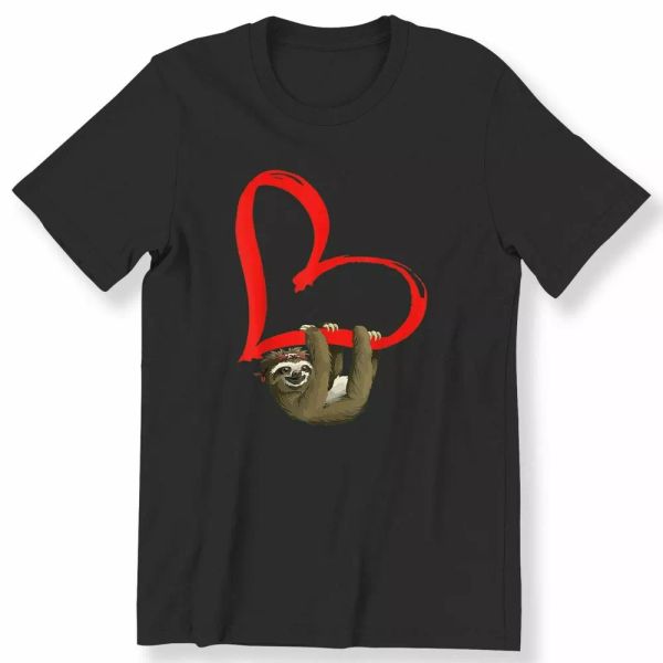 happy valentine's day cute sloth men's ladies t-shirt cute sloth 100% cotton, White;black
happy valentine's day cute sloth men's ladies t-shirt cute sloth 100% cotton, White;black