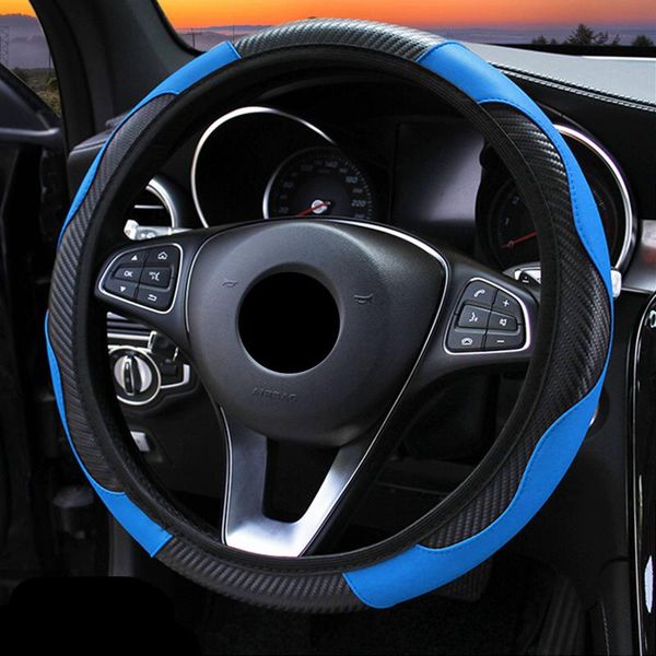 steering wheel covers car cover breathable anti slip pu leather suitable 37-38cm auto decoration carbon fiber
steering wheel covers car cover breathable anti slip pu leather suitable 37-38cm auto decoration carbon fiber
