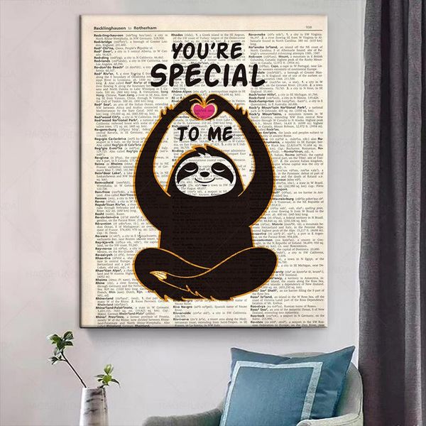 paintings valentines sloth vintage book art canvas print wall painting funny meditation gifts home decor for living room framed
paintings valentines sloth vintage book art canvas print wall painting funny meditation gifts home decor for living room framed