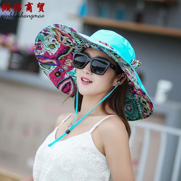 wide brim hats 2021 creative leisure simple double - sided large hat sunor summer sunin a generation, Blue;gray
wide brim hats 2021 creative leisure simple double - sided large hat sunor summer sunin a generation, Blue;gray
