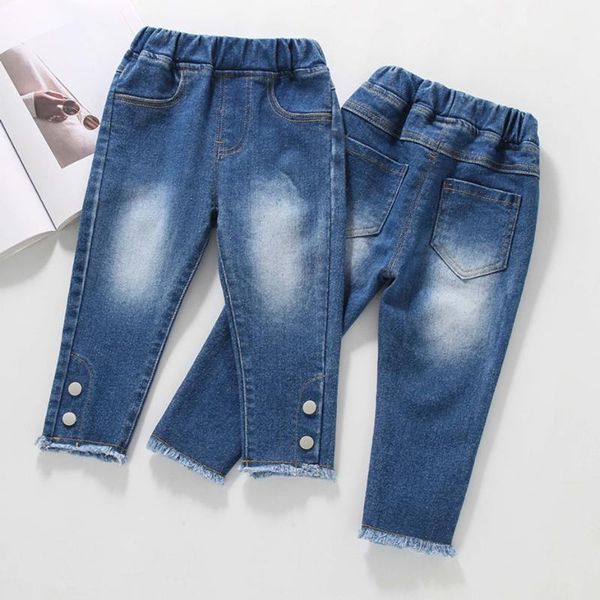 girls jeans ripped toddler casual style kids spring autumn clothes1, Blue 
girls jeans ripped toddler casual style kids spring autumn clothes1, Blue